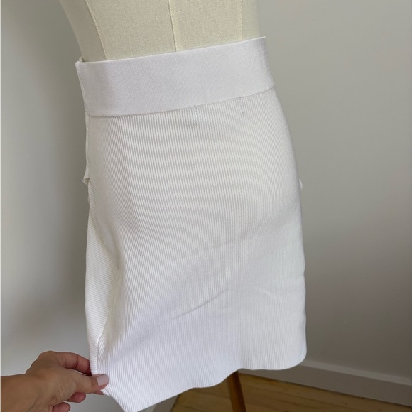 ASOS White Asymmetrical Mini Pencil Skirt - Picture 3 of 6